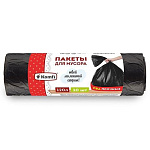 Мешки для мусора ПНД 120 л (10 шт) в рулоне, черные Komfi